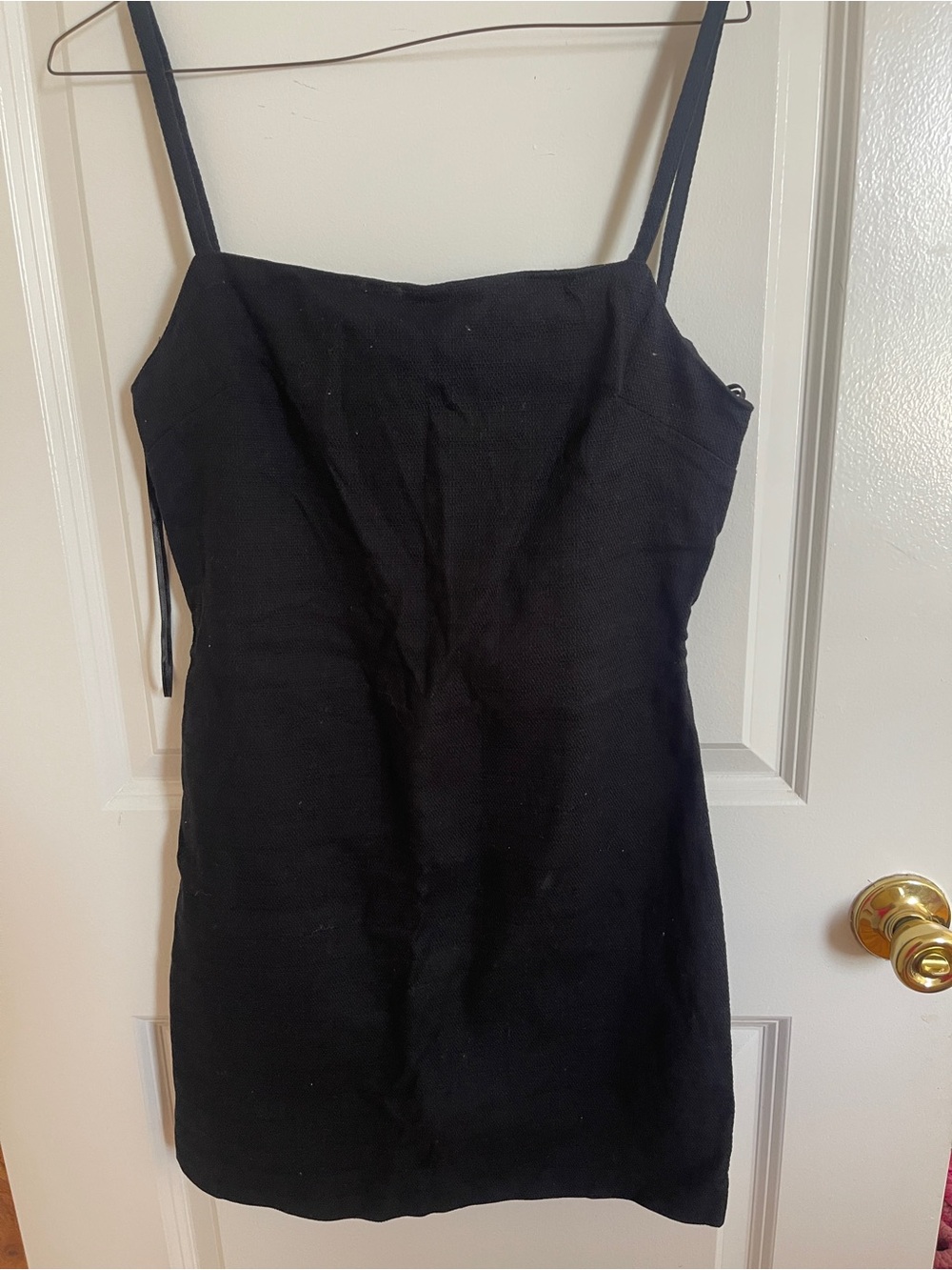 Zara Black Spaghetti-Strap Mini Dress